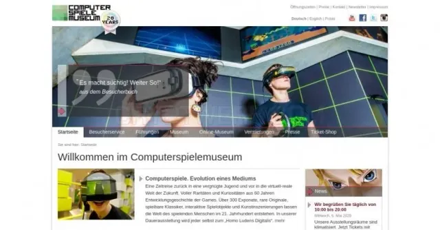 Computer game museum website