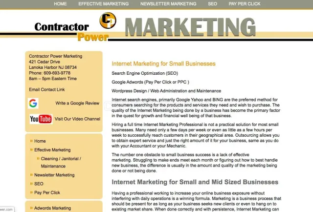 Contractor Power website