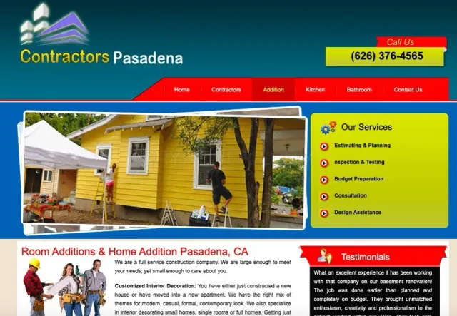 Contractorspasadena website
