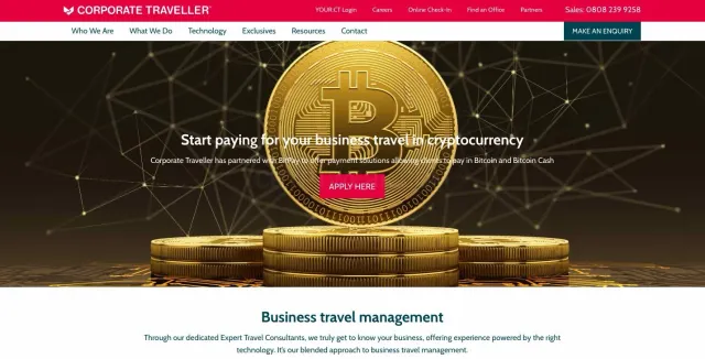 Corptraveller.co.uk website