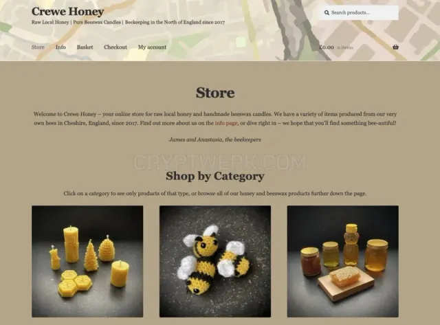 Crewe Honey website