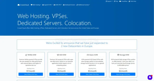 CrownCloud website