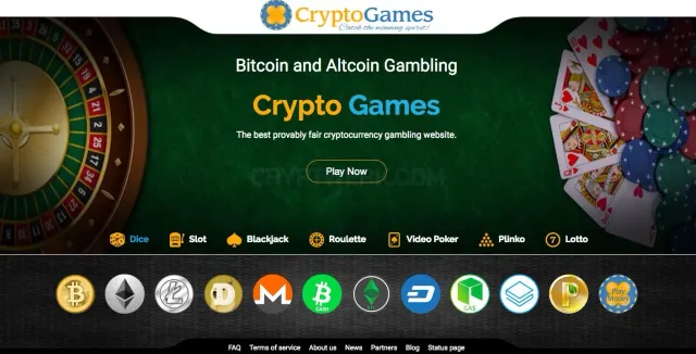 CryptoGames website