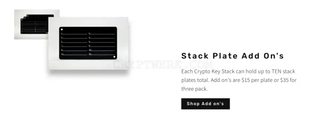 Crypto Key Stack Hardware Wallet website