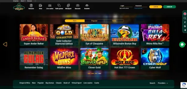 Crypto Vegas website