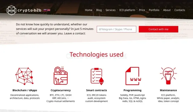 Cryptob2b.io website