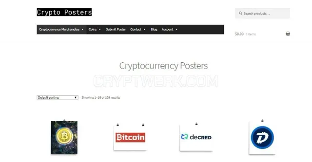 Cryptocurrency Posters website
