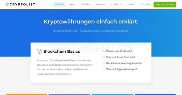 Cryptolist.de website