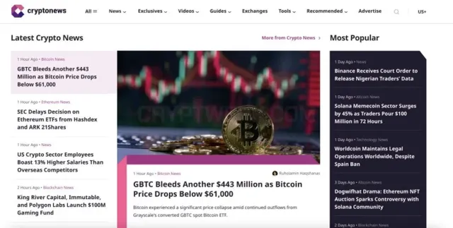 Cryptonews website