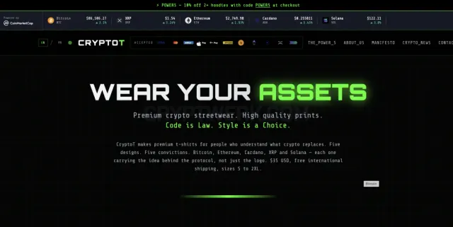 CryptoT website