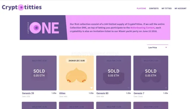 CryptoTitties website
