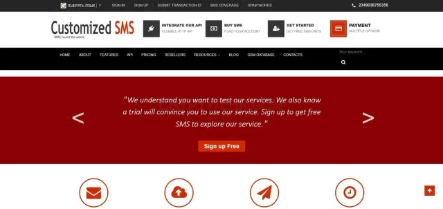 Customized SMS website