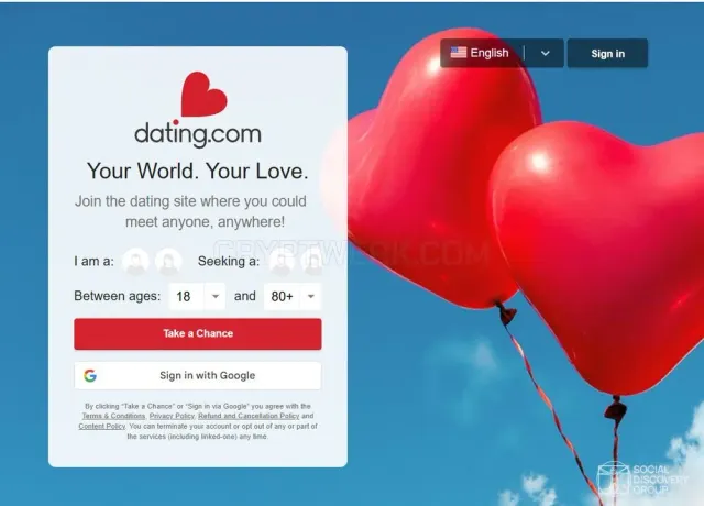 dating.com website