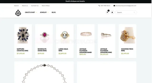 David's Antiques website