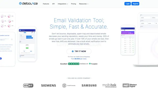 DeBounce website