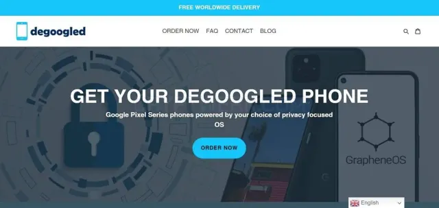 Degoogled website