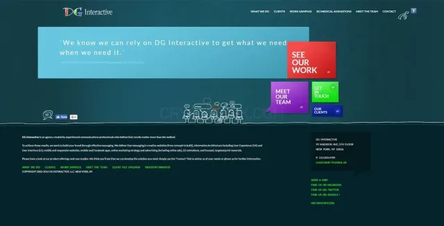 DG Interactive website