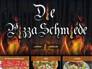 Die PizzaSchmiede website