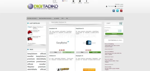 DigiTadiko website