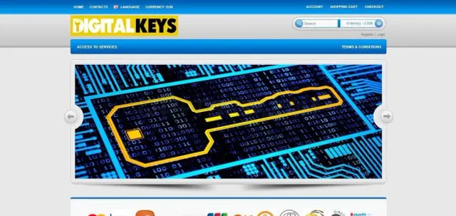 Digital Keys website