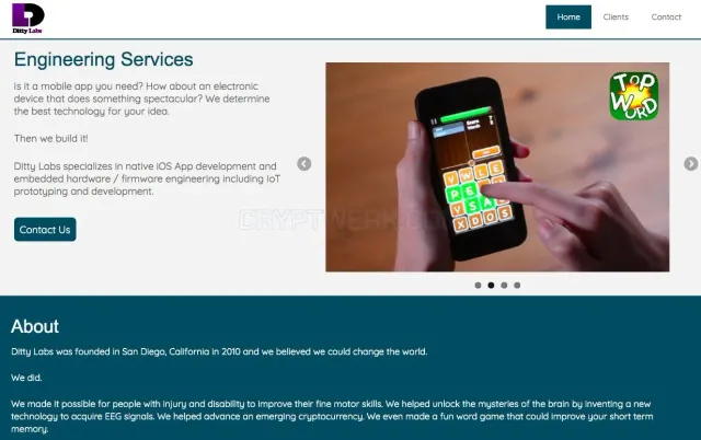 Ditty Labs website