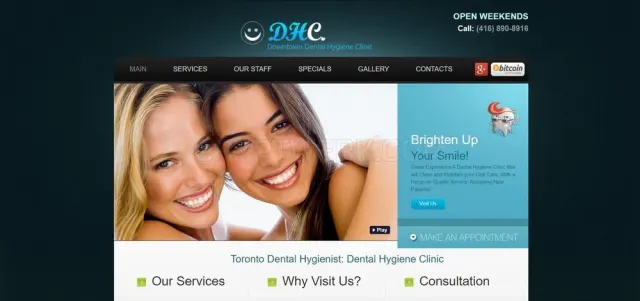 Downtown Dental Hygiene Clinic website