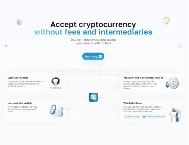DV.net Crypto Payment Gateway website
