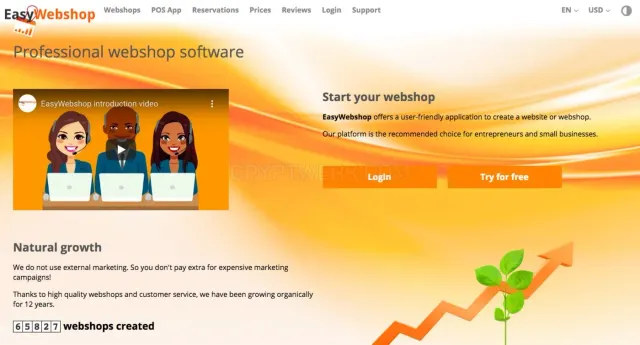 EasyWebshop website