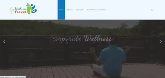 Eco Wellness & Travel website