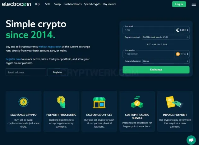 Electrocoin website