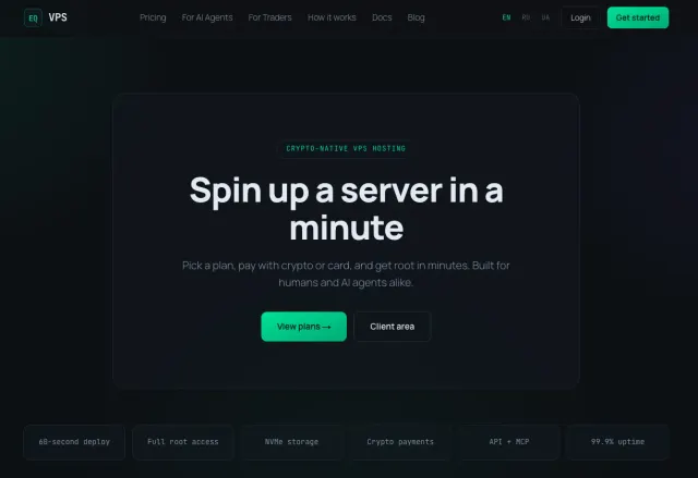 EQVPS website