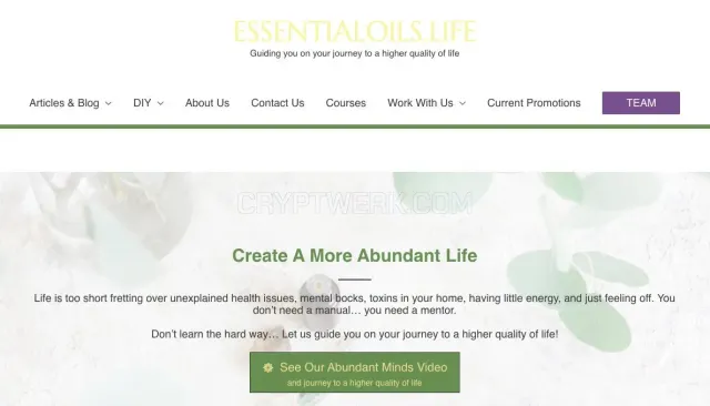 EssentialOils.Life website