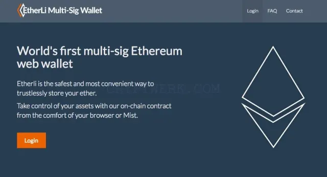 EtherLi Wallet website