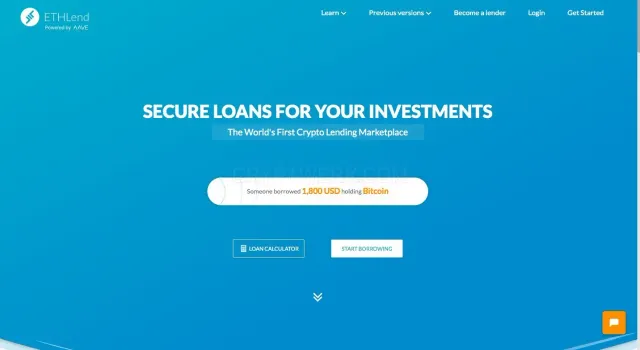 ETHLend website