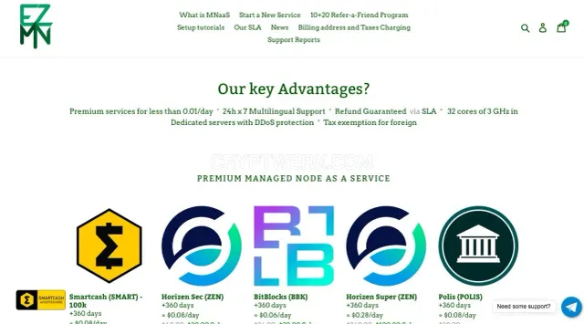Ez-masternodes.com website