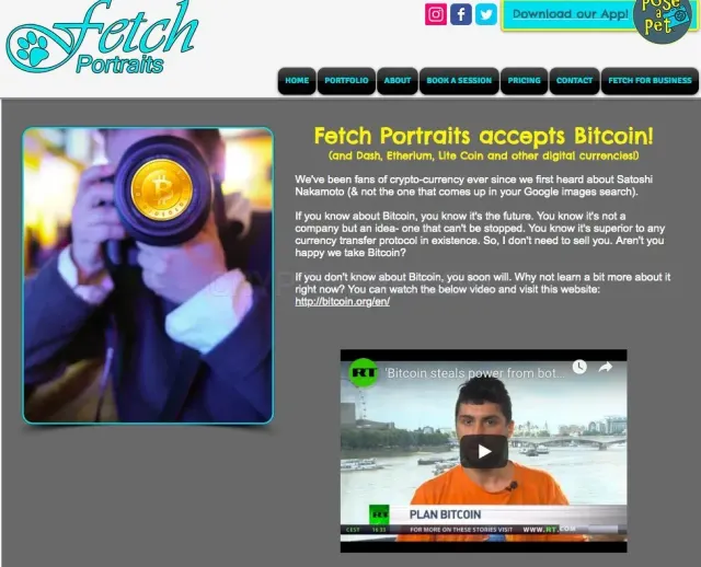 Fetch Portraits website
