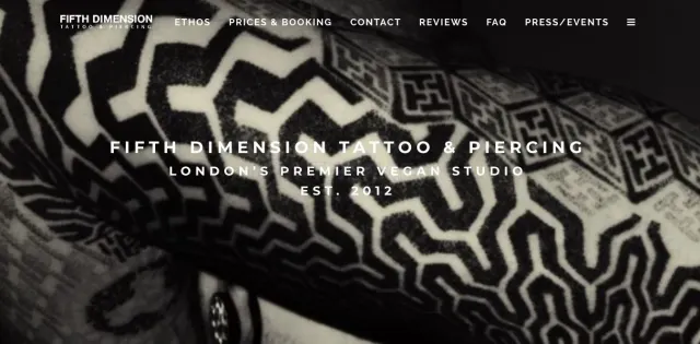 Fifth Dimension Tattoo & Piercing website