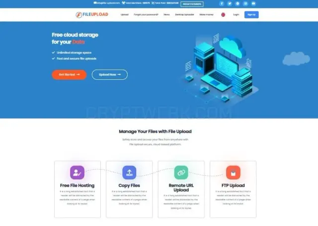 File upload website