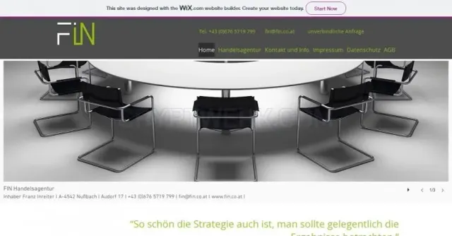 FIN Handelsagentur website