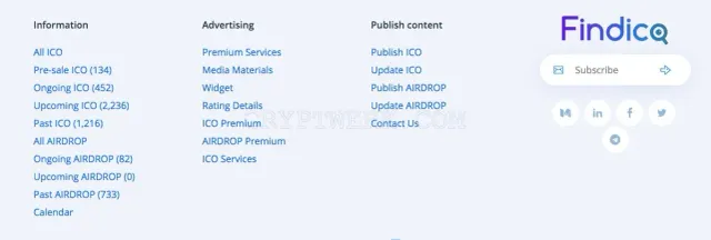 FindICO website