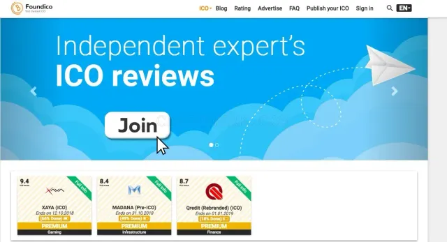 FoundICO website
