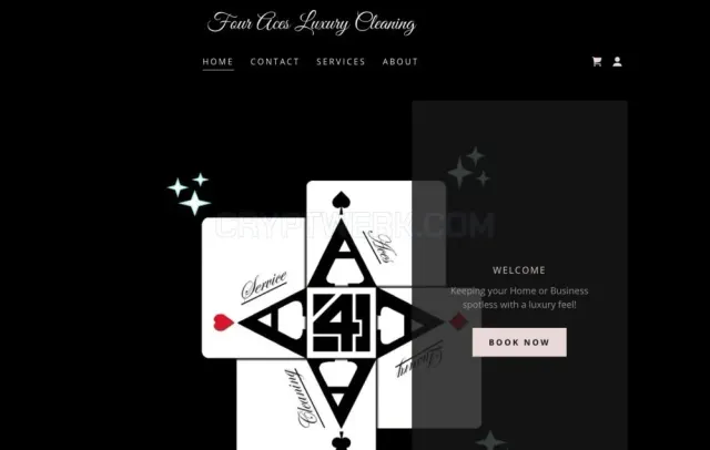 Four Aces Luxury Cleaning website