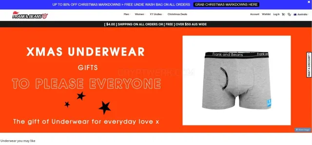 Frankandbeans.com.au website