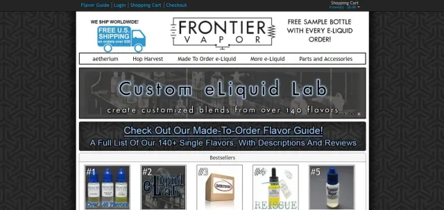 FrontierVapor website
