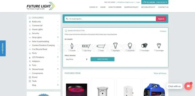 Future Light website