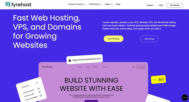 FyreHost website