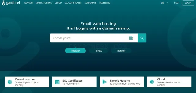 Gandi.net website