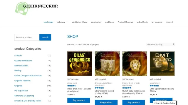 Gehirnkicker.de website