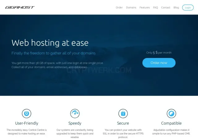 Gigahost.co.uk website