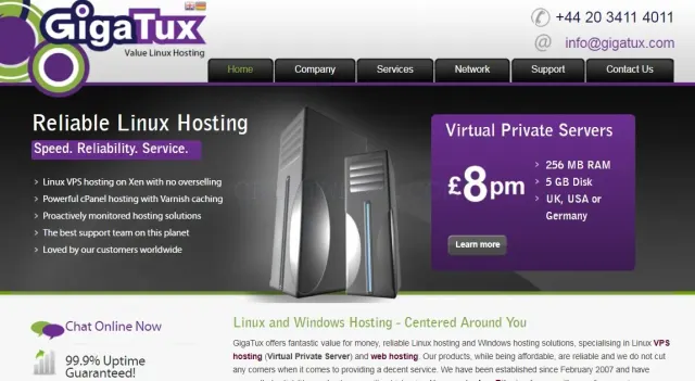 GigaTux website